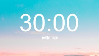 30 MINUTES COUNTDOWN TIMER | Piano music & Alarm // Nhạc không lời tập trung học bài