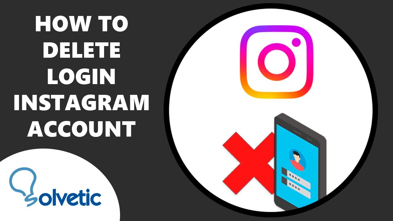 How to Delete Login Instagram Account - YouTube