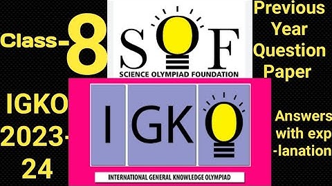 IGKO CLASS 8 | PREVIOUS YEAR IGKO CLASS 8 | SAMPLE PAPER OF IGKO CLASS 8 #sof #olympiads #igko