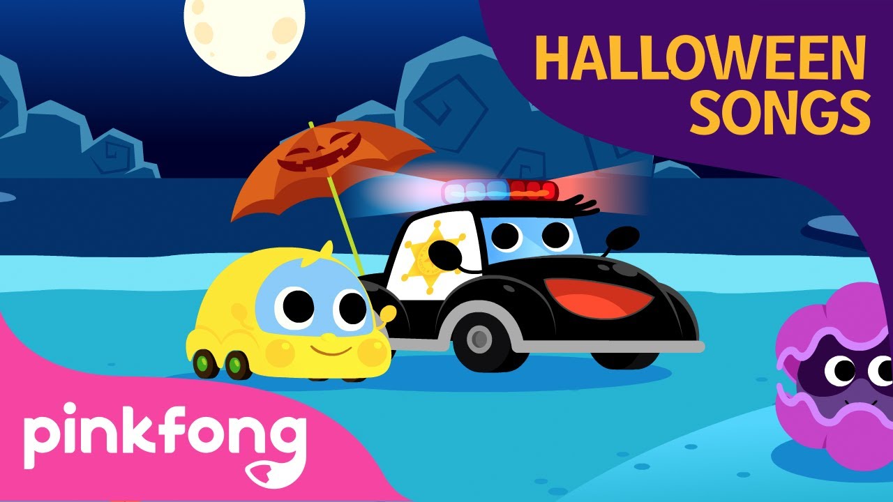 Police Car and Halloween Candy | Halloween Songs | Baby Car | Pinkfong Songs for Children