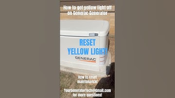 How to reset maintenance on Generac Generator (YELLOW LIGHT) #generator #generac #maintenance #tips