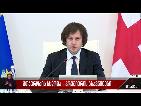 მთავრობის სხდომა - პრემიერის გზავნილები