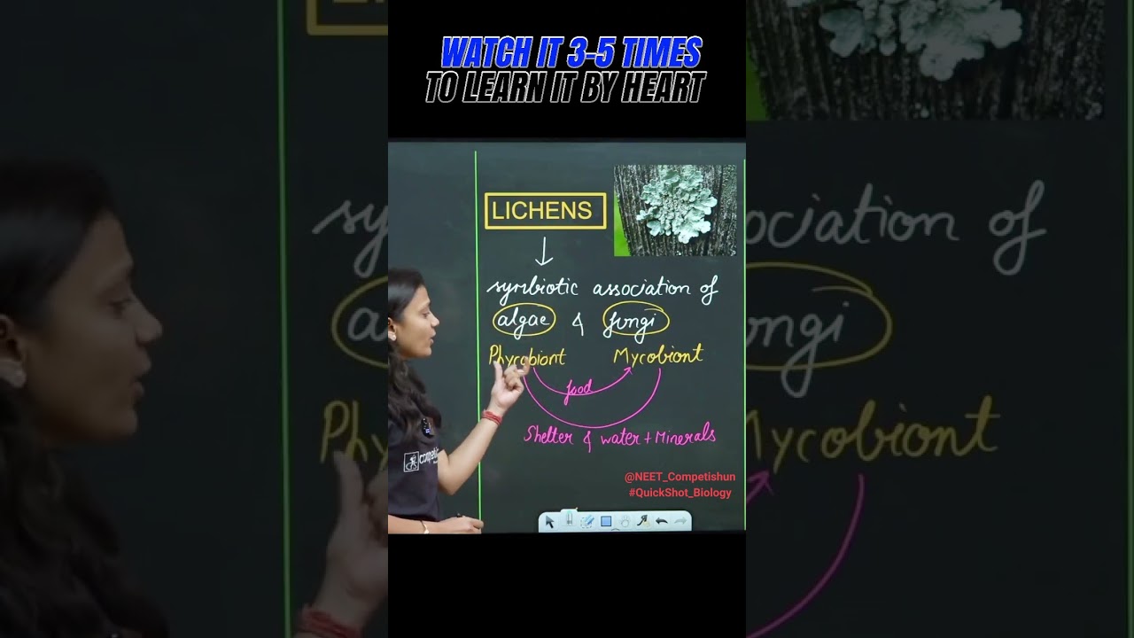WHAT ARE LICHENS ?? | With QuickShot Biology | Poonam Ma'am | 