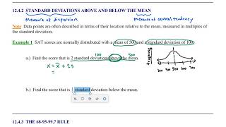 12.4.2 Standard Deviations Above and Below the Mean
