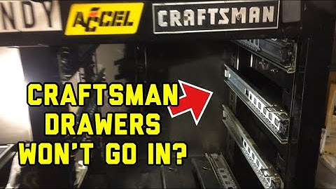 Craftsman Ball Bearing Tool Box Drawer Installation Instructions | Slider Removal & Install