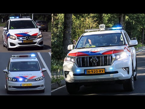 Verschillende politievoertuigen met spoed in Brunssum