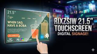RIXZSIW 21 5 Touchscreen Digital Signage | Smart Commercial Display With 10 Point Touch!
