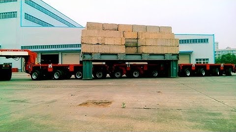 Goldhofer THP/SL model Modular Trailer 12 axle lines Loading Test - CHINA HEAVY LIFT