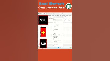 How to open Contextual Menu using Shortcut Keys in MS Excel | Right-Click Menu shortcut in Excel