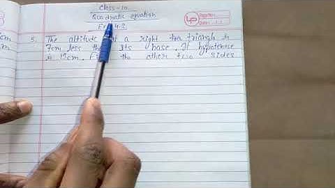 The altitude of a right triangle is 7cm less then its base. If hypotenuse is 13cm. Find the other