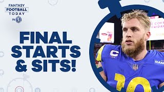 Datos LAST-MINUTE Week 13 Start 'Em Sit 'Em Picks! + Injury Updates! (Fantasy Football Today in 5 Podcast) Noticias