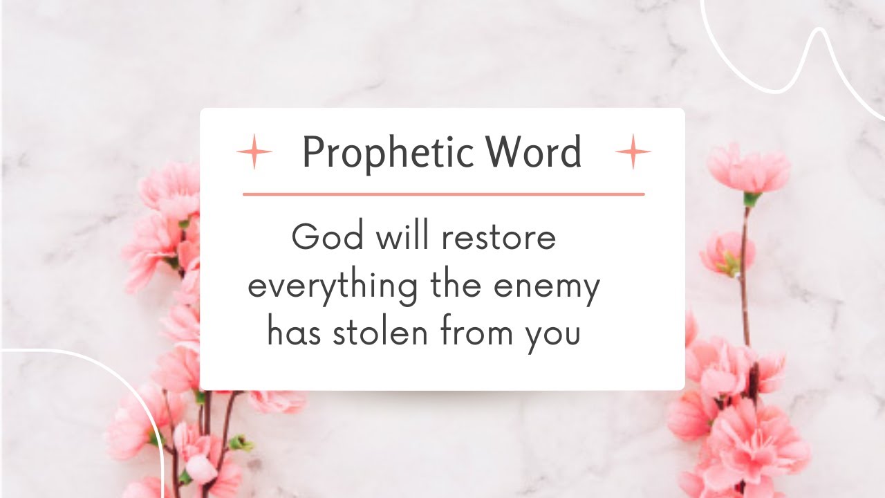 God s message god will restore everything the enemy has stolen from