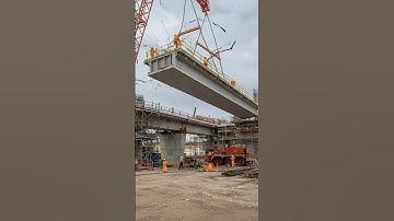 Huge Bridge Deck Collapses During Construction! #shorts #construction #bridgecollapse #crane #viral