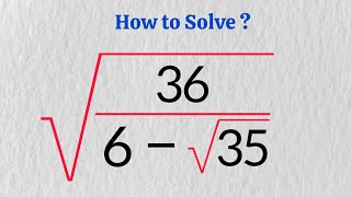 Germany | Nice Square Root Simplification | Maths Question