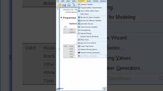 إعادة الترميز الرقمي التلقائي لمتغير فئوي -Automatic recode of string to numeric variables in SPSS