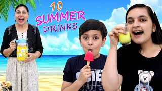 10 Types Of Summer Drinks Frozen A And Coolers Challenge Aayu And Pihu Show