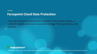 Forcepoint Cloud Data Protection for O365