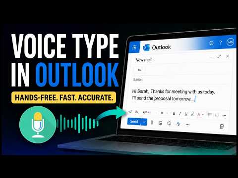 Voice In dictation demo in Outlook.com