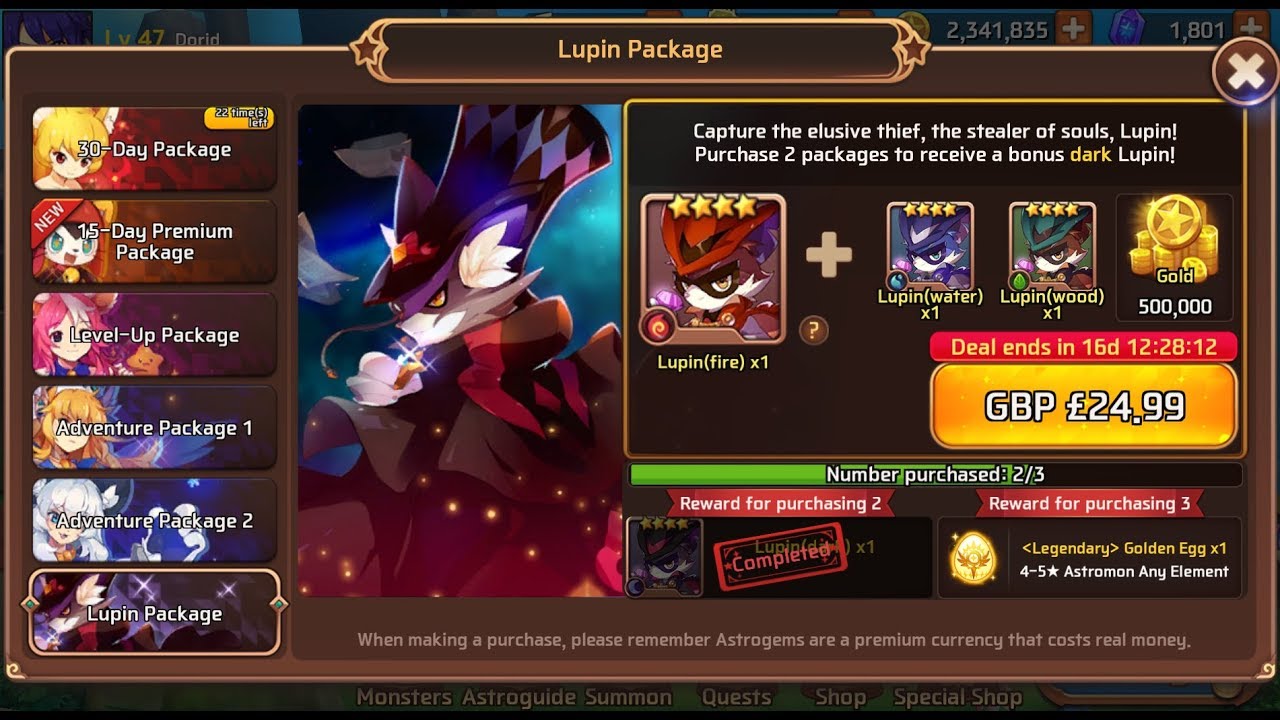 Monster Super League - New Lupin Package Monster Gameplay Android / iOS