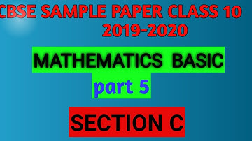 sample paper solution/ math basic/ class 10 / cbse 2020
