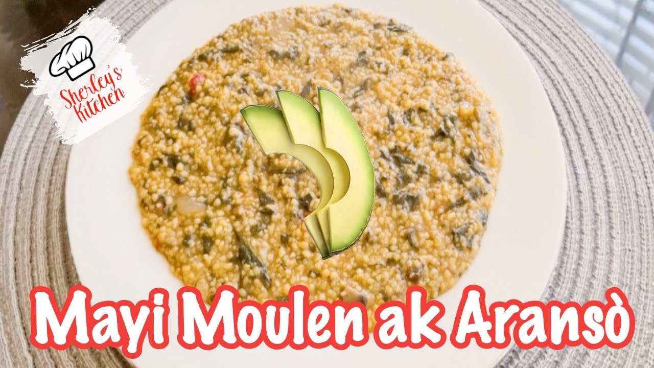 Resèt Mayi Moulen ak Aransò | Cornmeal with Smoked Herring | Haitian Polenta |