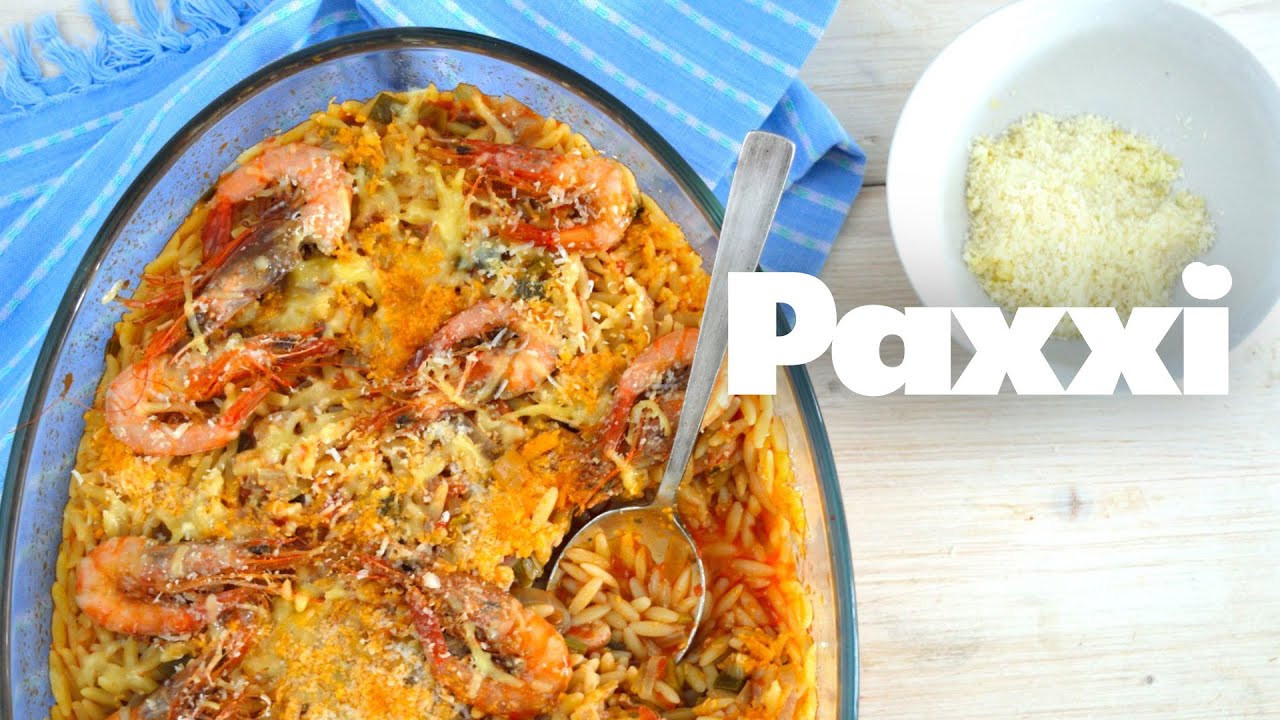 Κριθαρότο με γαρίδες γεμάτο θάλασσα - Paxxi Ε50 - Orzo with shrimps full of sea