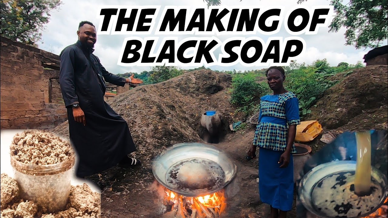 Как делают черное мыло в Нигерии