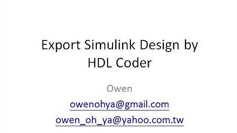 Export Simulink Design by HDL Coder