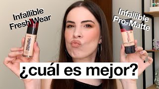 ¿CUÁL BASE ES MEJOR PARA PIEL MIXTA? L'Oreal Infallible Pro-Matte VS Fresh Wear  | lefty