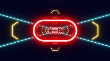 Glowing Neon Tunnel Lights VJ Loops 1 Hour | Particles Video Background Loop