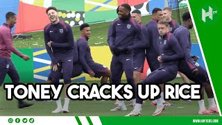 Kane, Saka, Bellingham and co train in SOGGY Germany ahead of Denmark clash