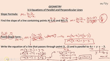 G 3.5, Equations of Parallel and Perpendicular Lines