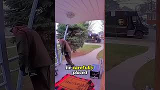 UPS Driver Goes Above and Beyond to Protect Customer's Packages!