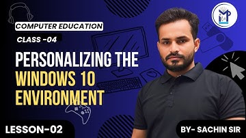 Personalizing the Windows 10 Environment | Chapter 2 | Class - 4 | | Milap Publication |
