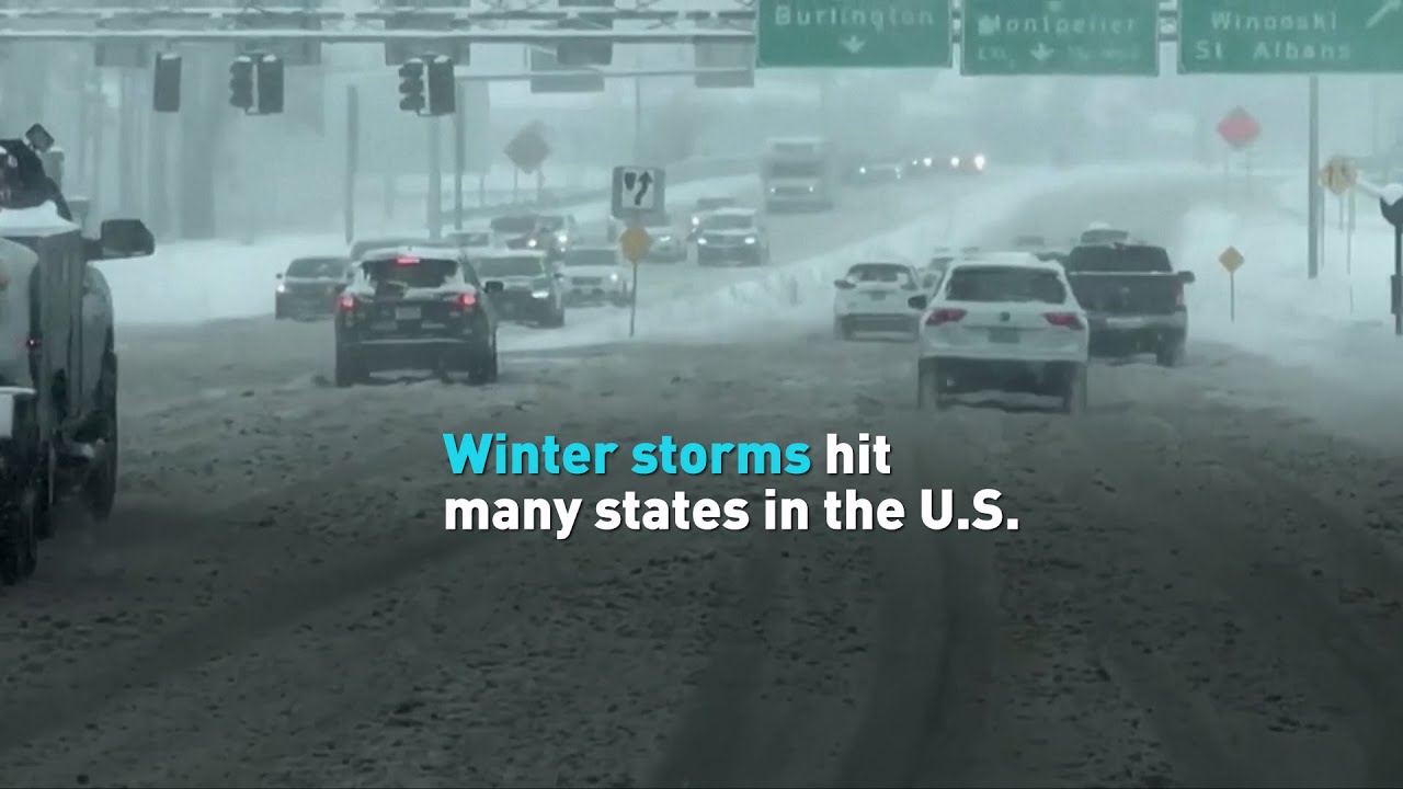 Winter storms hit many states in the U.S. - YouTube