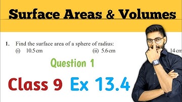 Class 9th , Ex - 13.4, Q 1 ( Surface Areas and Volumes ) CBSE NCERT | By Rajeev Kumar