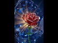 The Crystal Rose: A Masterpiece of Rubies and Diamonds🌹✨#4k#aesthetic#visualart#luxuryaesthetic