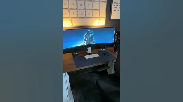 Ultra wide monitor Mac setup is back. I missed having the ultra wide. #macsetup