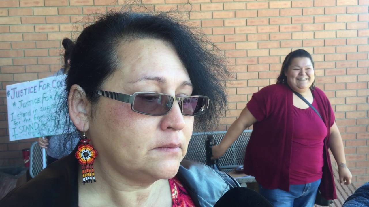 Colten Boushie supporters rally outside of Saskatoon Provincial Court