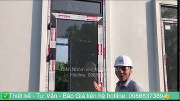✅ Giới thiệu cửa đi ban công 1 cánh mở ngoài nhôm xingfa nhập khẩu tem đỏ quảng đông 👍