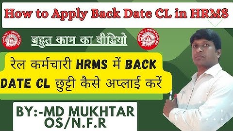HRMS me back date CL application  | how to apply back date CL in hrms | hrms leave apply online