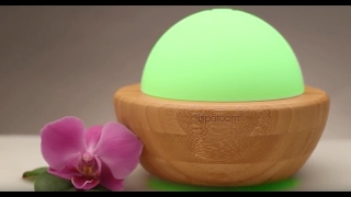 AromaGlobe Glass & Bamboo Ultrasonic Diffuser