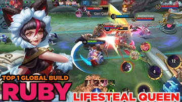 Ruby Perfect Gameplay 2021 | MLBB! TOP 1 GLOBAL RUBY BUILD
