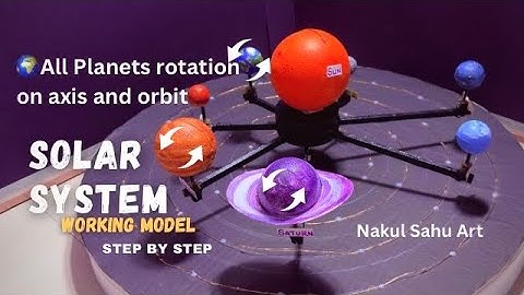 Solar System Working Model | Rotation of Planets on Their Axis science working model Nakul Sahu art
