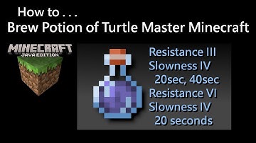 How To Brew Potion of Turtle Master Minecraft Java