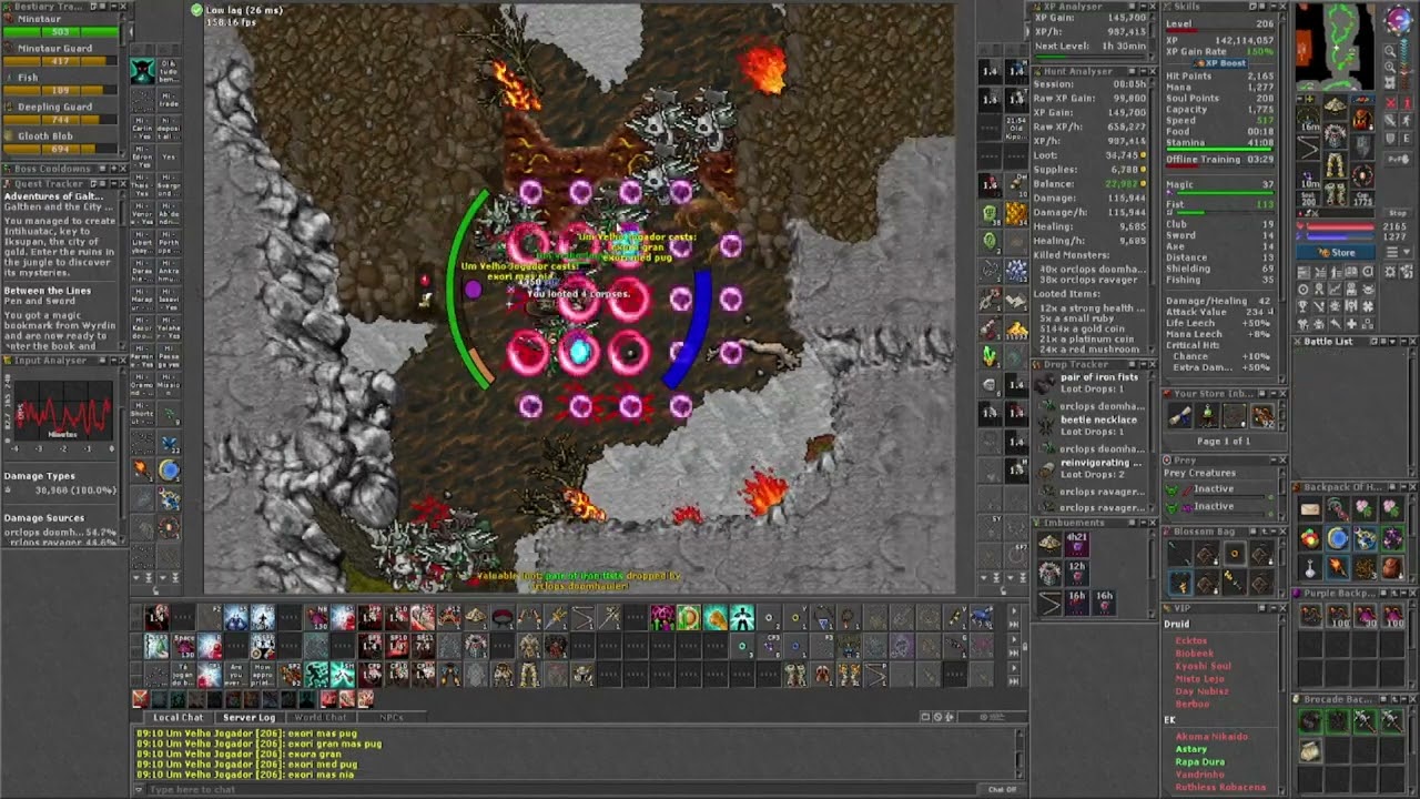 LV 200+ Monk - Hunt Orclops (Alternativa) 1KK/H+ Raw