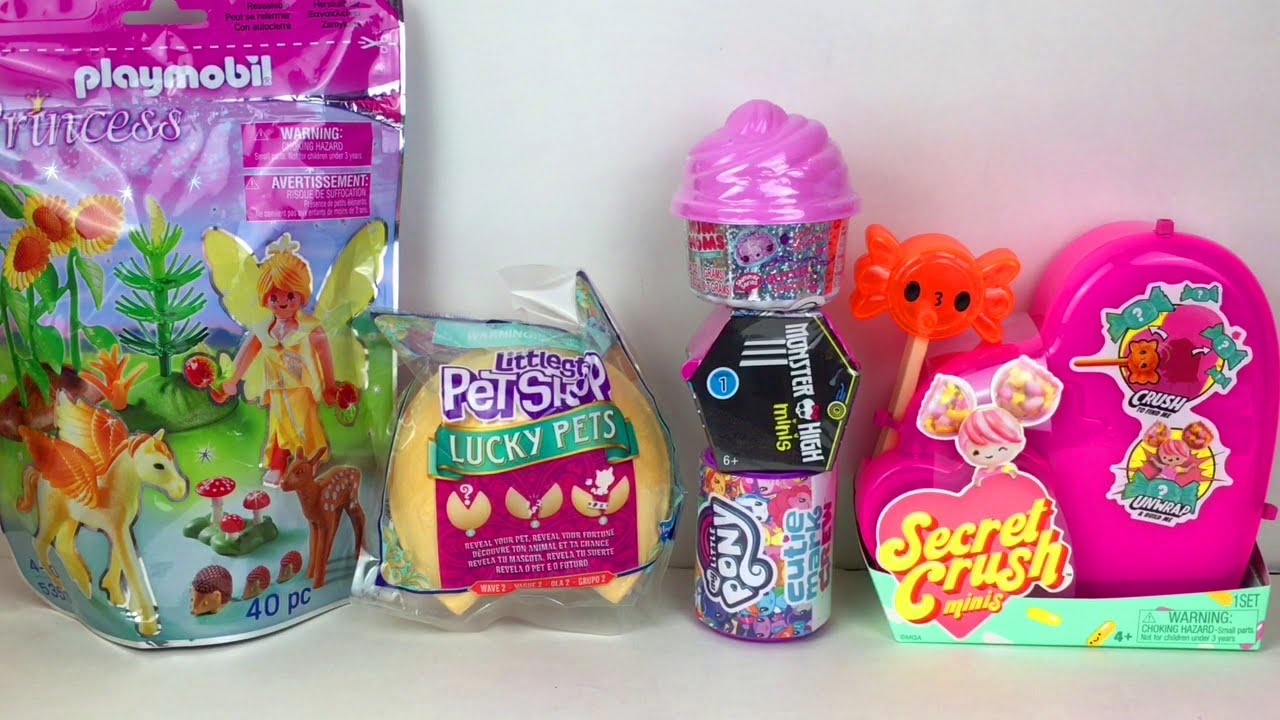 Playmobil Fairies Secret Crush Mini Dolls Littlest Pet Shop Monster High Num Noms MLP Blind Bags