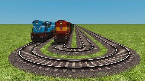 02 Realistic Trains Run At Bumpy High Graphics Railroad Crossing Tracks | Atometik Train|Icf coach