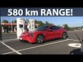 Porsche Taycan 4S 93 kWh range test