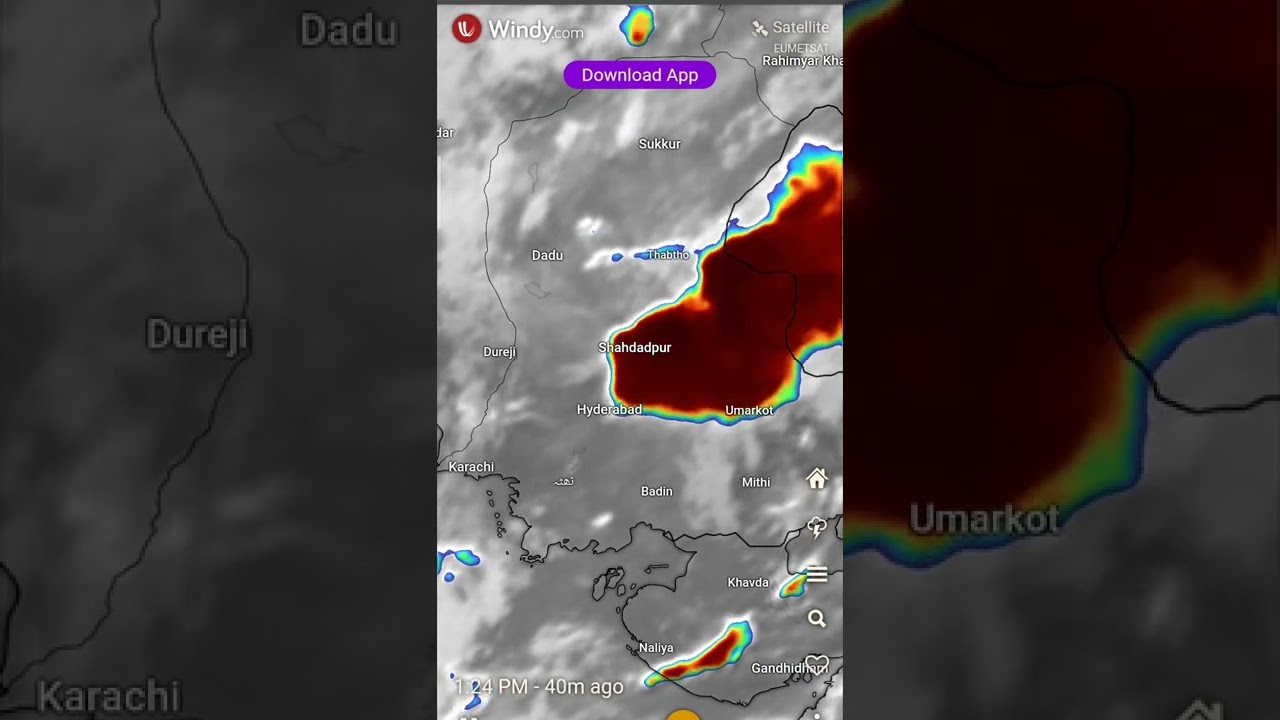 Heavy Rain start In Hyderabad Umerkot Nawabshah Overall Sindh
